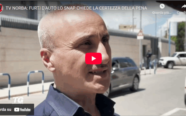 FURTI D'AUTO-LO SNAP CHIEDE LA CERTEZZA DELLA PENA-INTERVISTA DR.GIACOMO GENTILE SEGR.GEN.AGG. SNAP