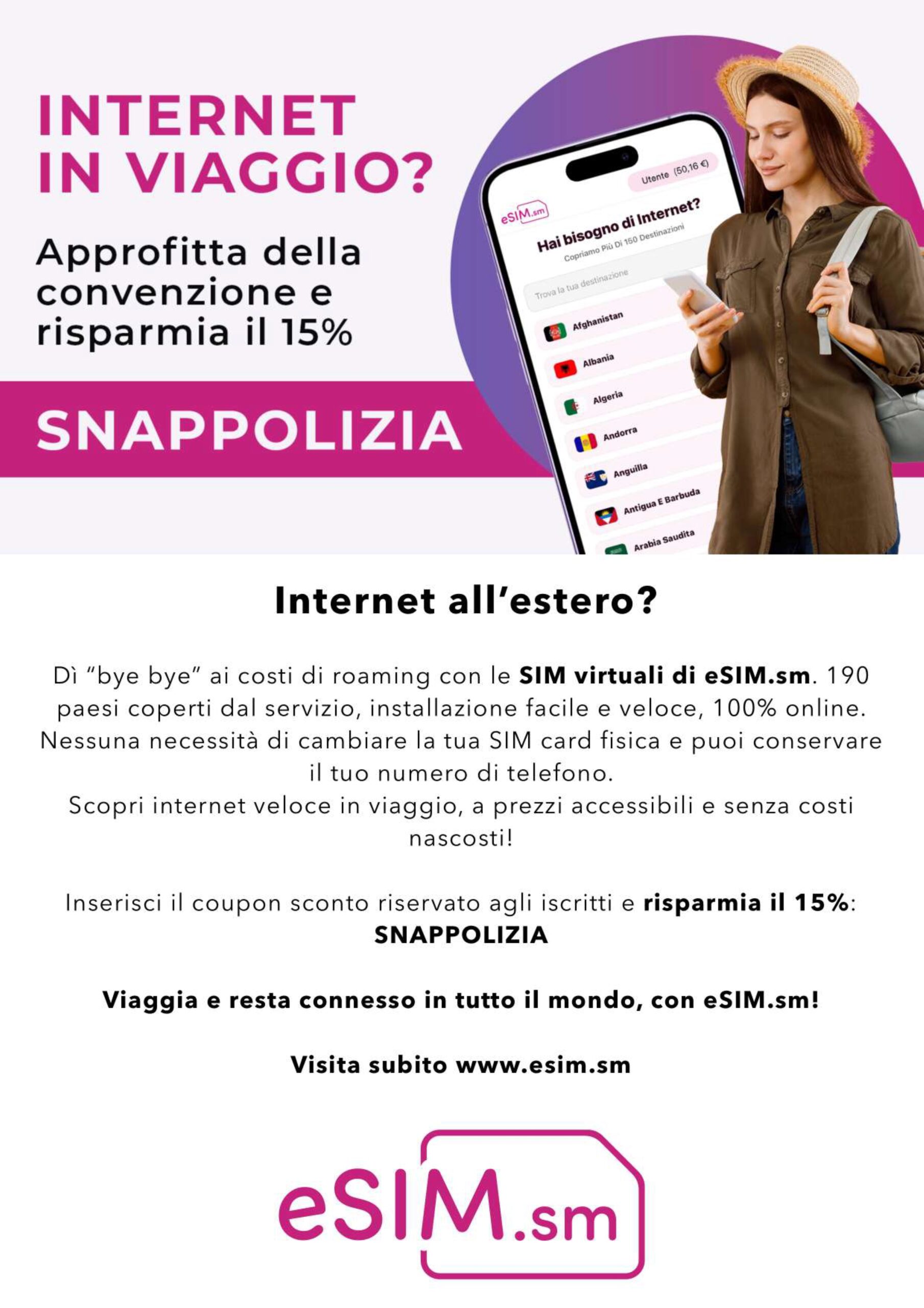 Internet in viaggio? Approfitta della convenzione per risparmiare il 15%