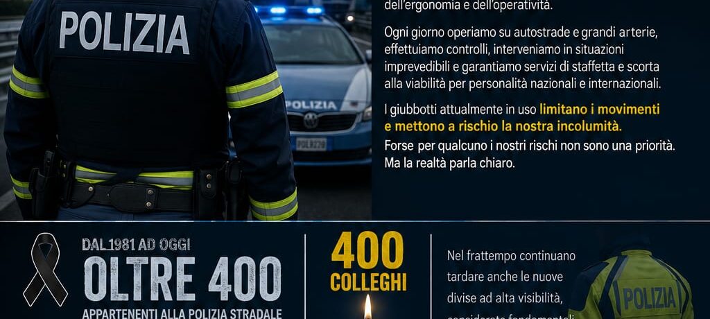 POLIZIA STRADALE: PER LA NOSTRA SICUREZZA SI PUO’ASPETTARE? AUTO DI SERIE, GIUBBOTTI OBSOLETI E DIVISE CHE NON ARRIVANO