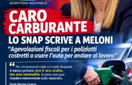 CARO CARBURANTI, LO SNAP SCRIVE A MELONI.