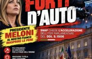 FURTI D’AUTO, SNAP: «PRESIDENTE MELONI, NON LASCI SOLI I CITTADINI»